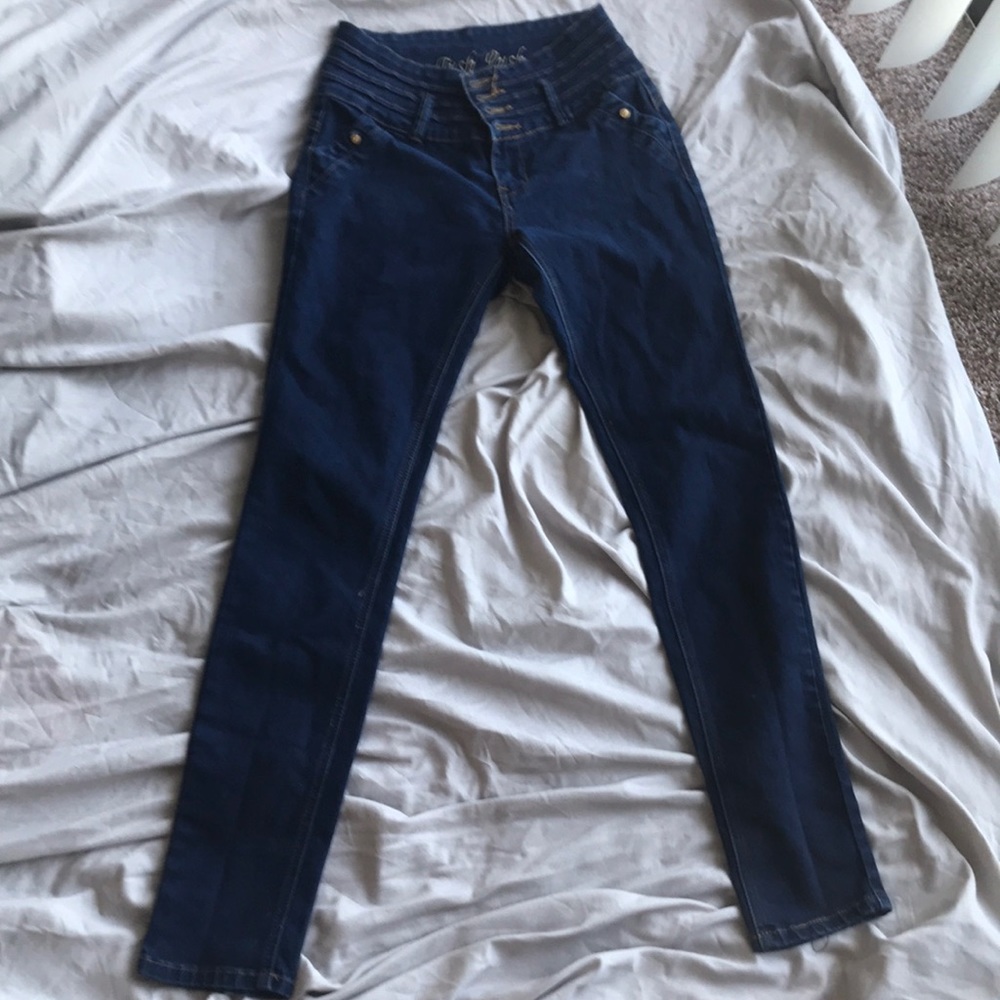“Lush Push” Blue High Rise Skinny Jeans
